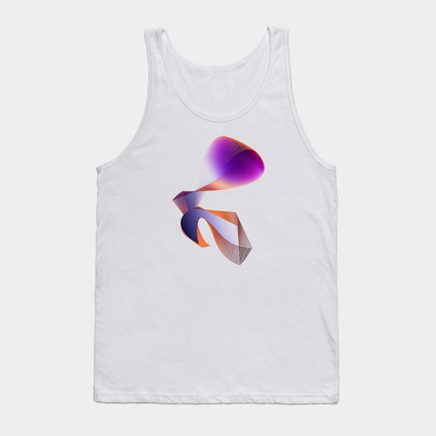 Geometric violet abstract lineart futuristic Tank Top by carolsalazar